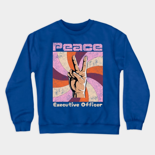 Peace In The 70s Style Crewneck Sweatshirt by With Own Style